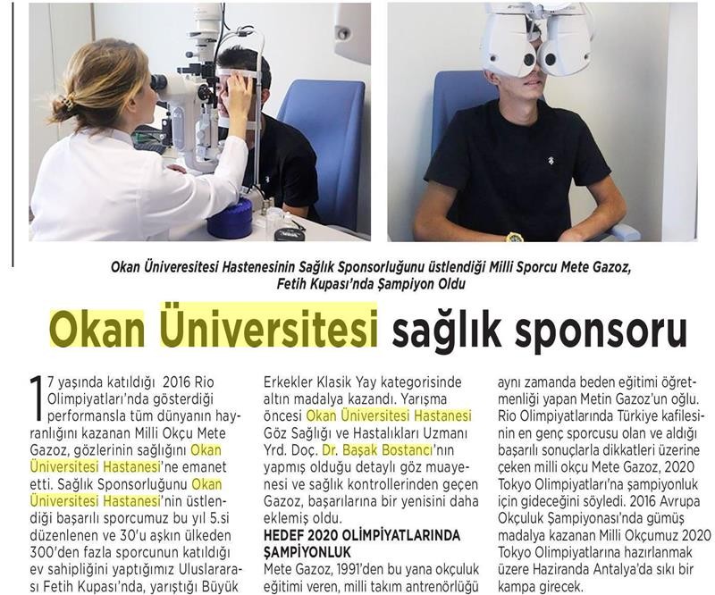 01.06.2017 - Gebze - Okan Üniversitesi Sağlık Sponsoru