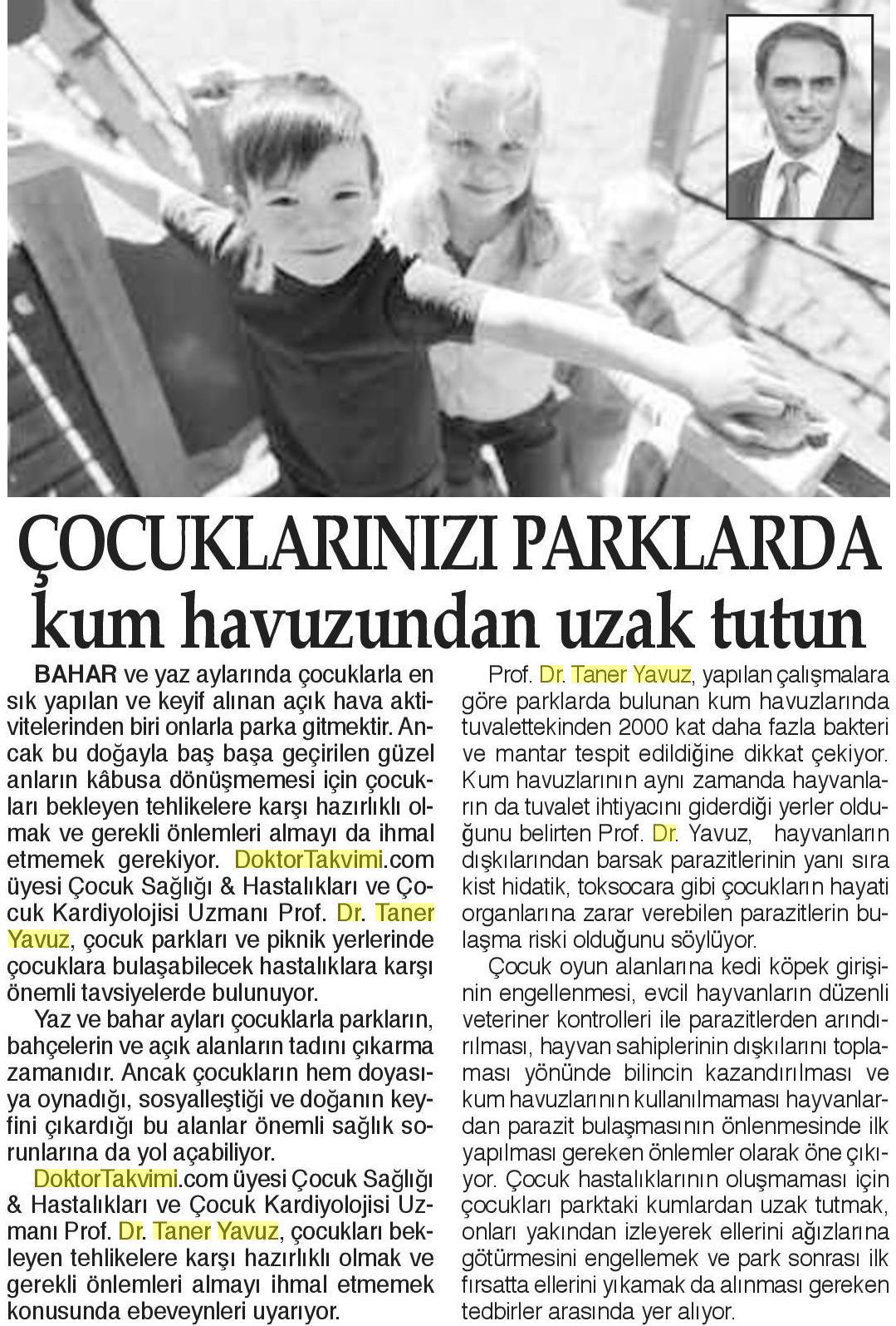 05.03.2019	Bizim Anadolu Gazetesi	PARKLARDA KUM HAVUZUNDAN IIZAK TUTUN BAHAR VE YAZ AYLARINDA