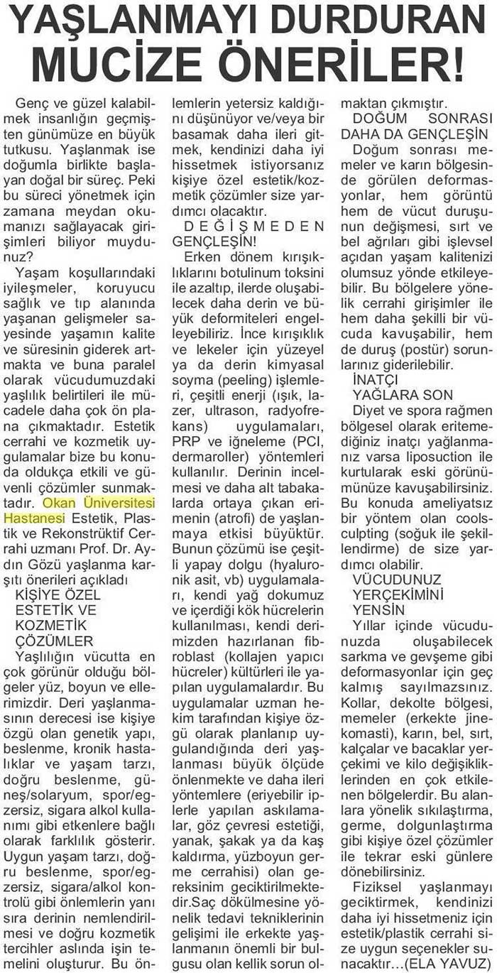 21.04.2017	Yeni Ses Gazetesi (Mersin) - Mucize Öneriler!