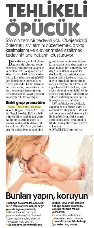 29 Ocak 2017 Cumhuriyet Gazetesi - Tehlikeli Öpücük