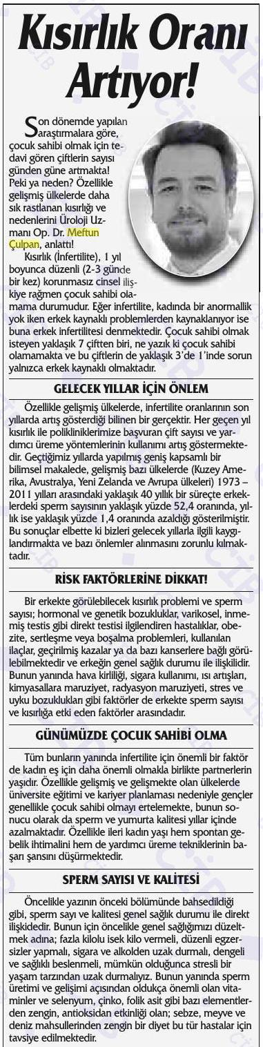 30.03.2019 Diyarbakır Söz KISIRLIK ORANI ARTIYOR!