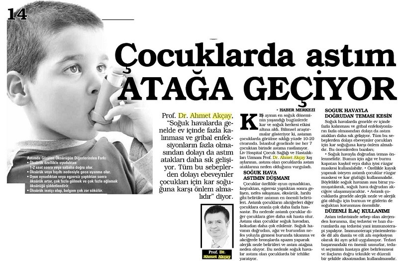 Ahmet Akçay - Çocuklarda Astım Atağa Geçiyor