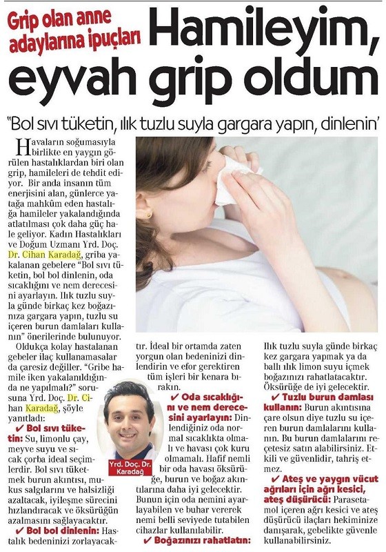 Cumhuriyet Gazetesi - Hamileyim, Eyvah Grip Oldum