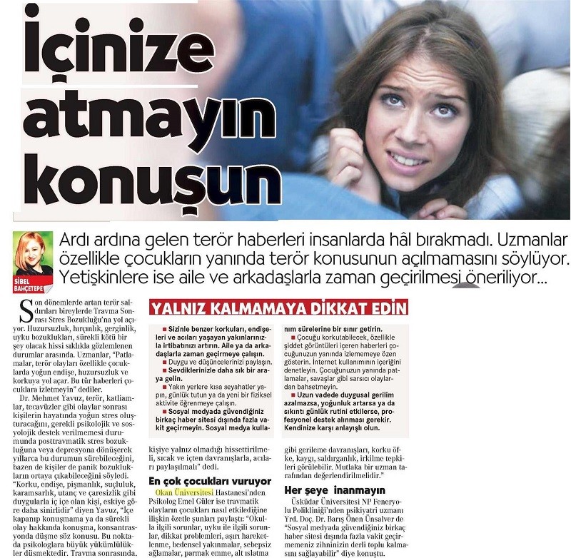 Cumhuriyet Gazetesi - İçinize Atmayın Konuşun!