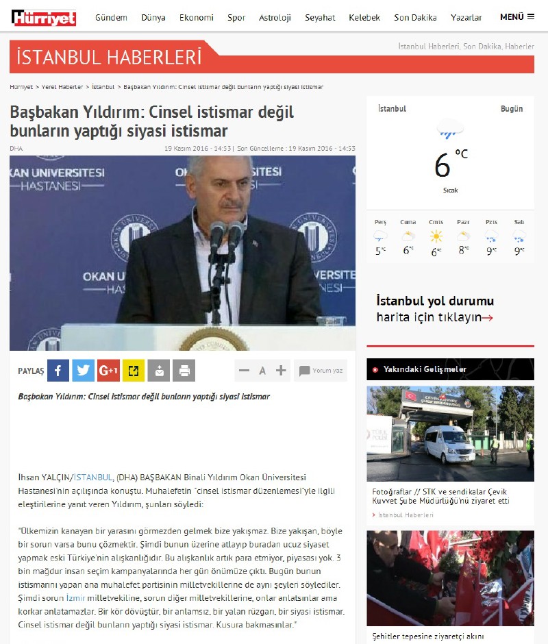Hürriyet Gazetesi - Başbakan Binali Yıldırım Okan Üniversitesi Hastanesinin Açılışını Yaptı